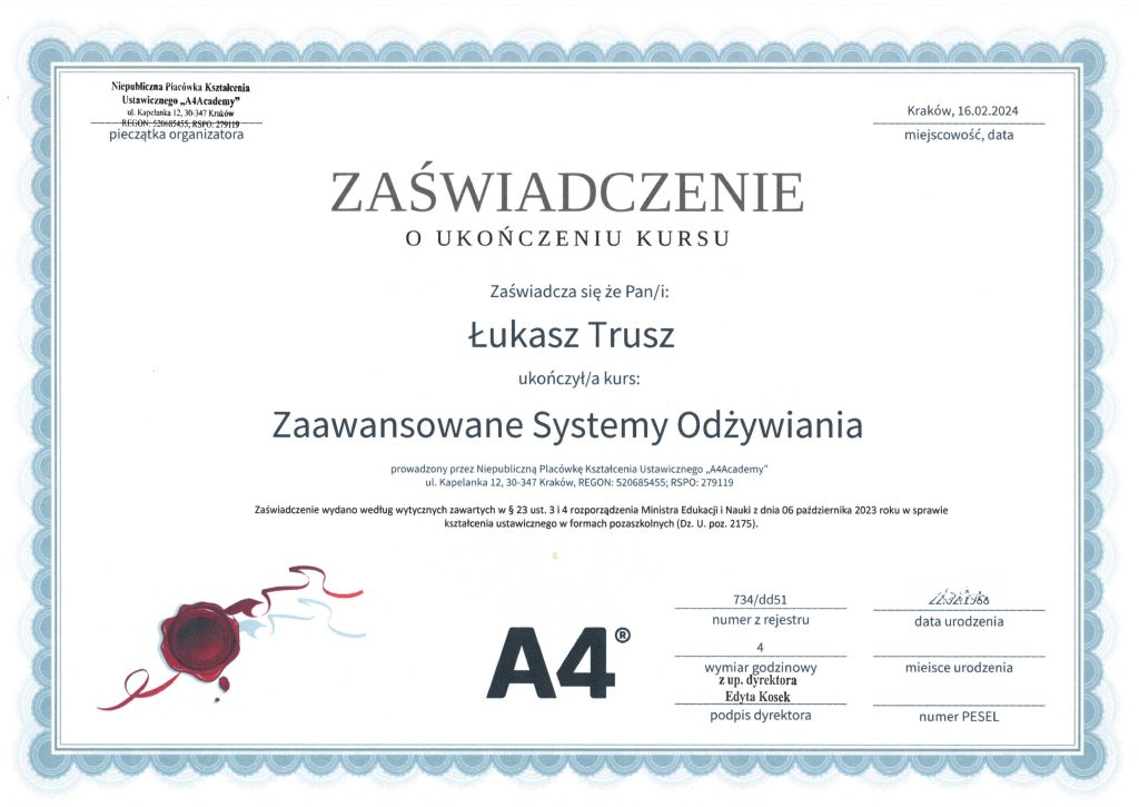 A4 - zaawansowane systemy
