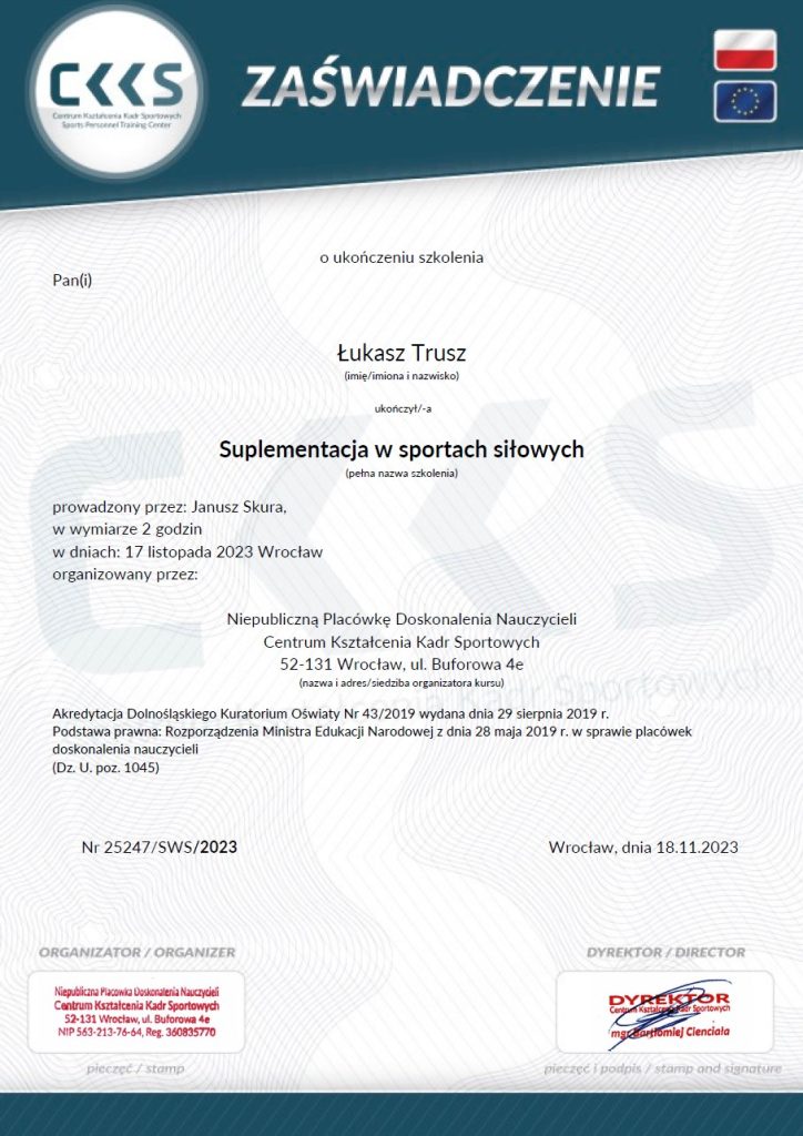 CKKS - Suplementacja